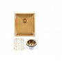 Aqu Brushed Gold Handmade Single Bowl Kitchen Sink 390*450*215 Aqu Brushed Gold Handmade Single Bowl Kitchen Sink 390*450*215